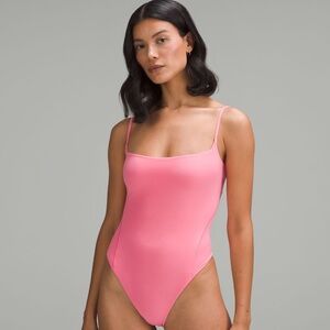 Lululemon Wundermost Square Neck Spaghetti Strap Bodysuit